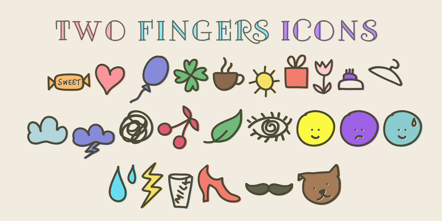 Two Fingers Font preview